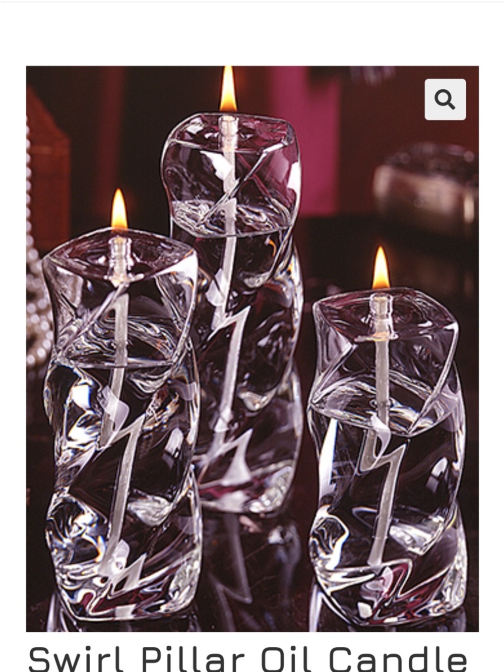 NWT Firelight Swirl Pillar Oil Candle Trio